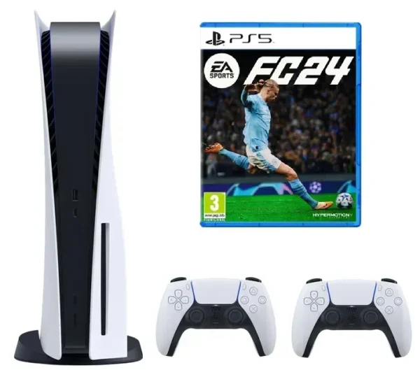 Sony PlayStation 5 Digital Edition 825gb WHITE + Dualsense Новый + FC 24