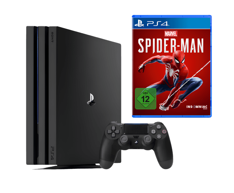 Sony PlayStation 4 Pro 1tb 70-71xx BLACK + Spider Man