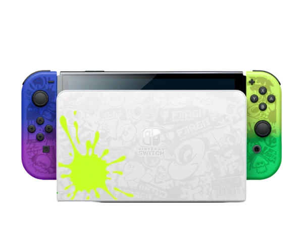 Nintendo Switch OLED Splatoon 3 Limited Edition 64 GB Green Violet - фото 3 - мініатюра у модальному вікні