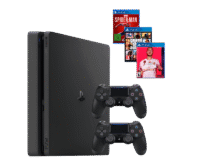 Комплект Sony PlayStation 4 Slim 500gb BLACK + Додатковий геймпад + 3 гри - мініатюра 1