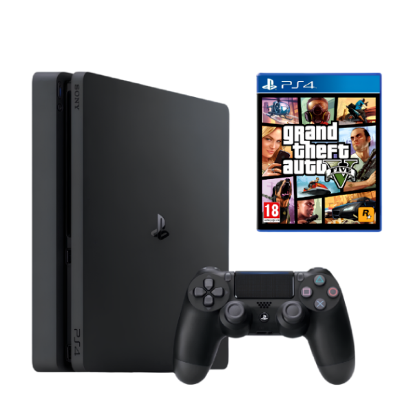 Sony PlayStation 4 Slim 500gb Black + GTA V