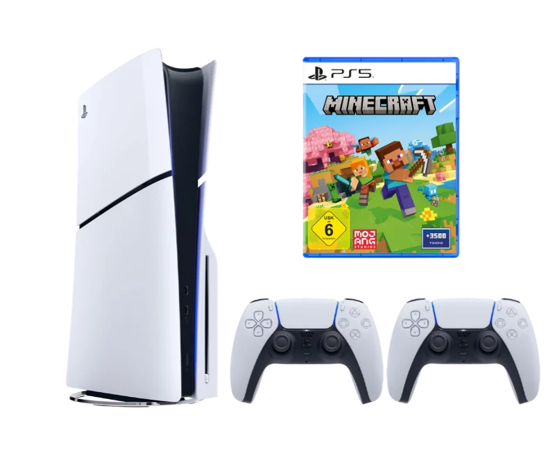 Sony PlayStation 5 Slim 1tb (Blu-ray) + DualSense + Minecraft Новий